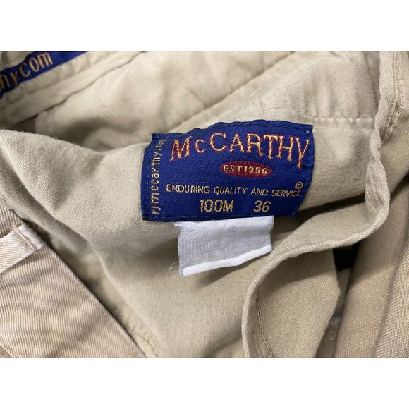 RJ McCarthy Men's Chino Shorts Size 36 Beige Flat - Picture 2 of 4